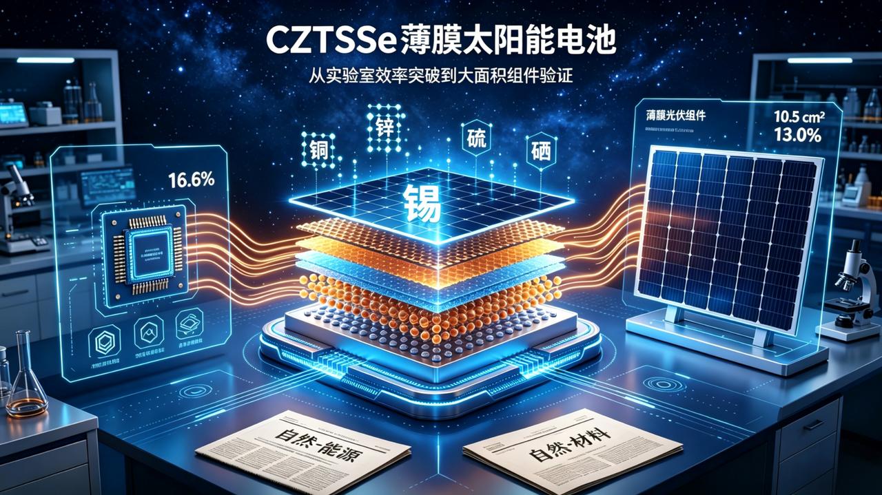 中科院物理所孟庆波团队连创CZTSSe光伏世界纪录，攻克产业化两大关键瓶颈继2