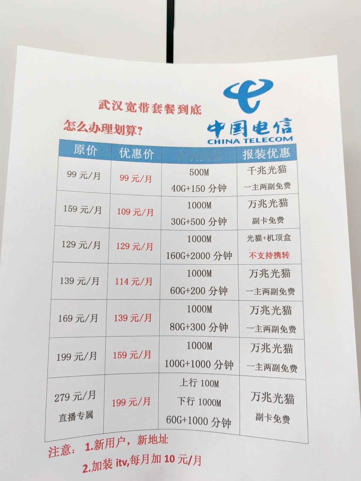 都说中国电信的宽带质量好，价格也贵，看他们推出的套餐，也挺划算的啊，139套餐就