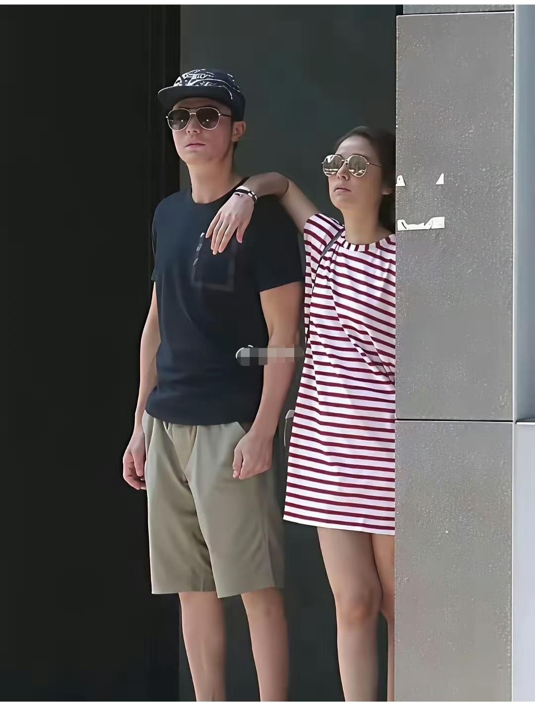 林心如和建华，鼻子都那么挺，越来越有夫妻相。