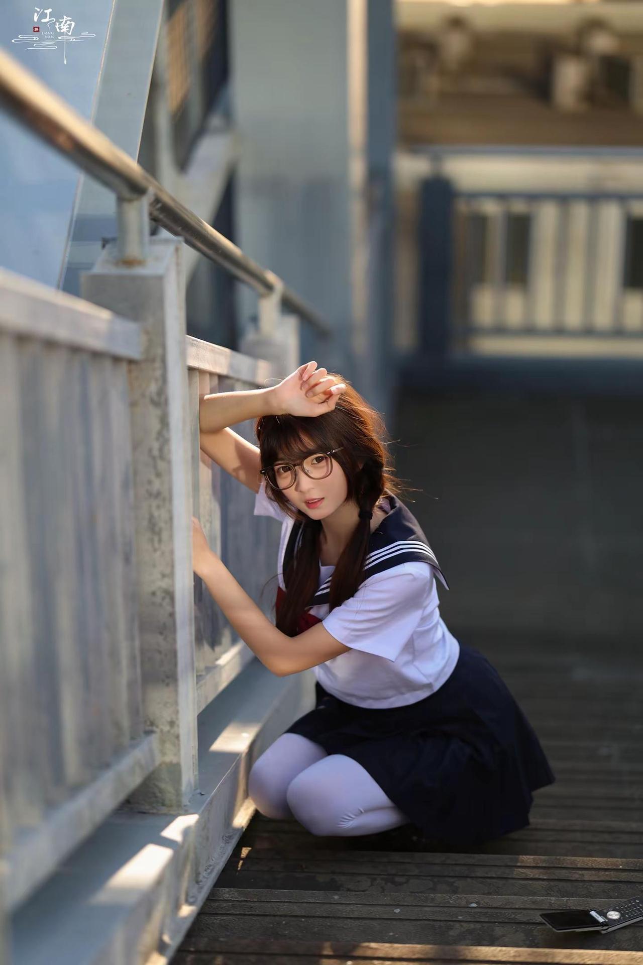 好可爱！摄影写真水手服jk日系