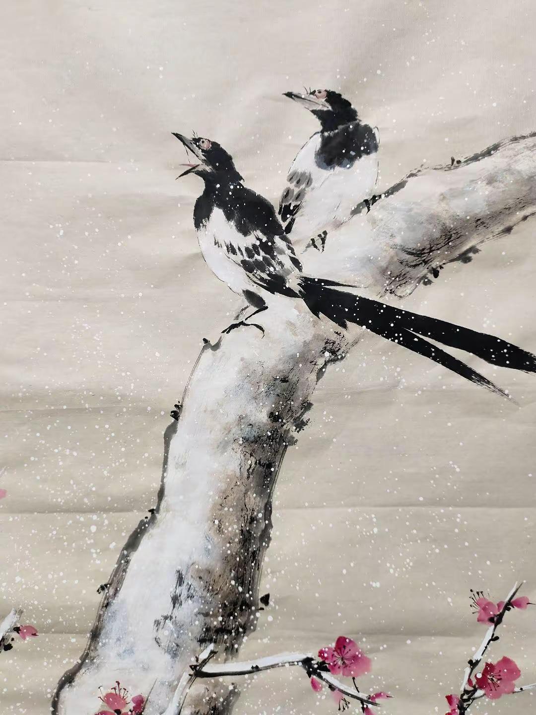 这两天好热，相比于夏天还是更喜欢冬天❄️❄️国画也谁说国画不