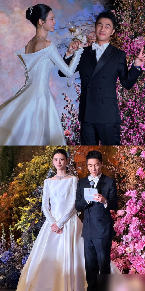 何猷君没钱？看看奚梦瑶身上那件手工婚纱，光刺绣就缝了四个月，脖子上挂的是何家传了三代的珍珠。这叫没钱