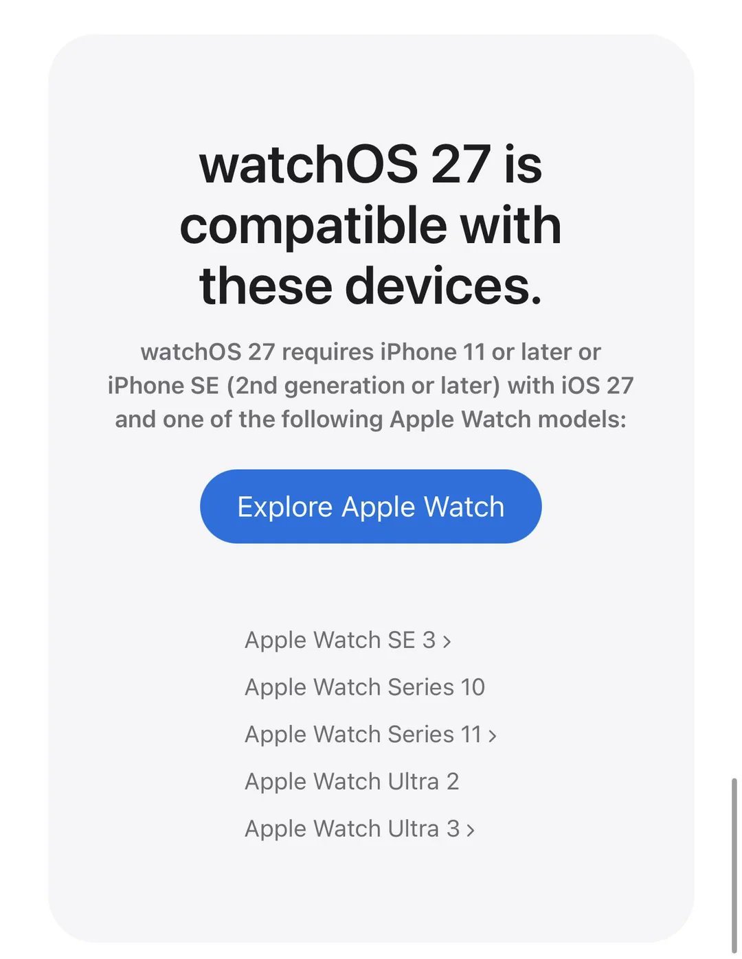 WWDC26有哪些看点AppleWatch也是苹果的代表性产品，但就享受不到