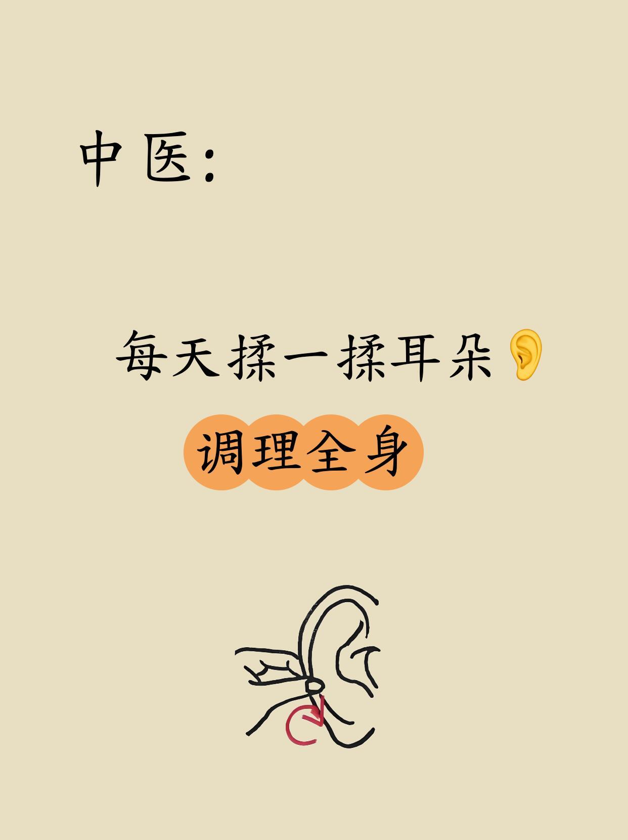 中医：每天揉一揉耳朵，调理全身！《黄帝内经》中讲到“耳者，宗脉之所聚也”。耳朵上