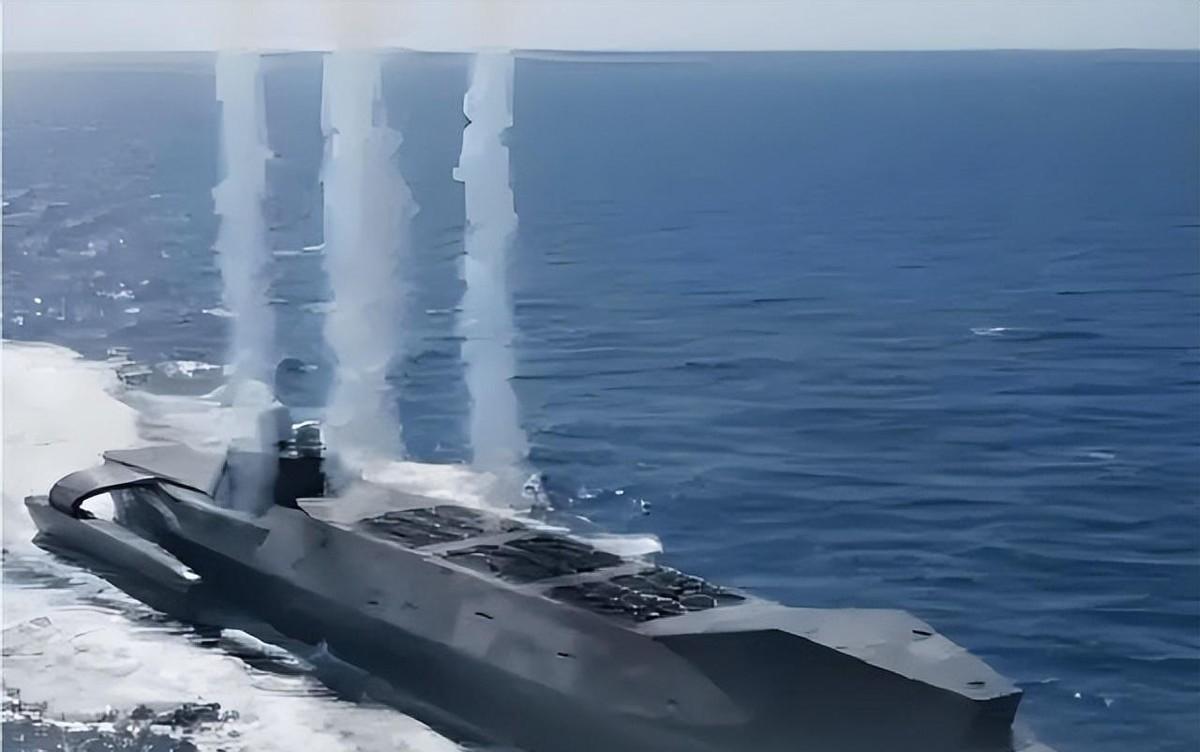 近日，广州黄埔造船厂里突然蹦出来一艘奇怪的三体船，有人说这是中国海军的新型无人武