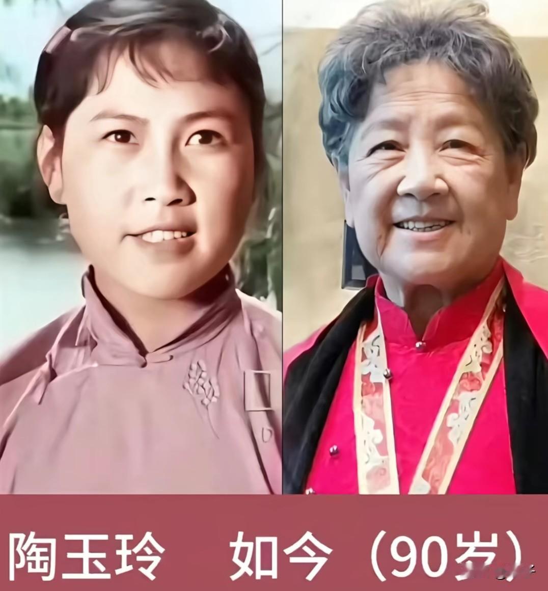 一张照片，两段时光，半部银幕芳华。左边是她们惊艳岁月的青年模样，眉眼清澈，灵气