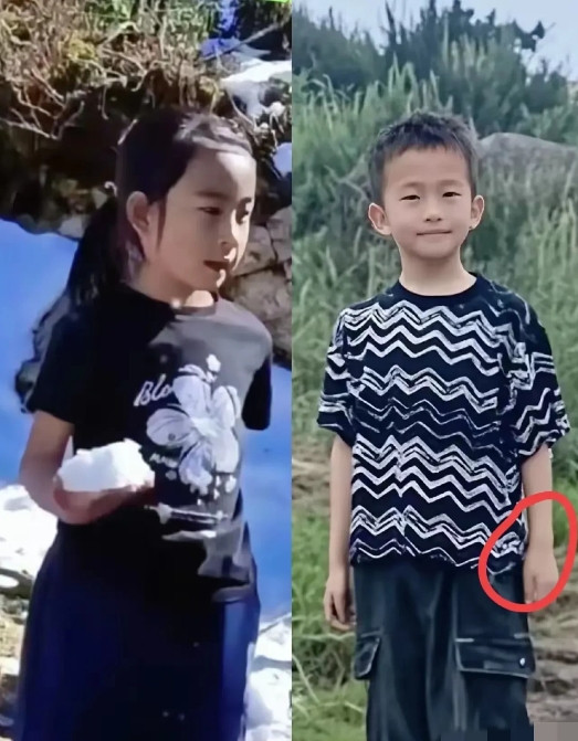 左边是云南腾冲爬山时走失的小女孩尹潇楠，右边是福建莆田爬山时走失的小男孩邹煜樽