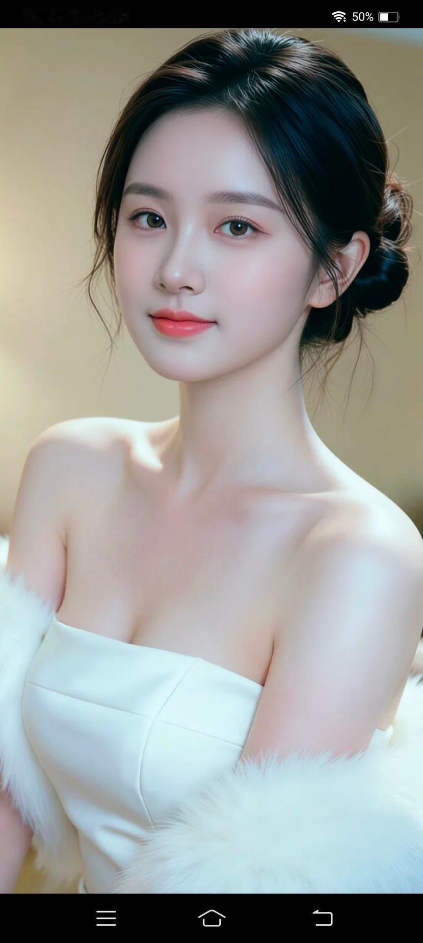 温柔甜美的白纱礼服，散发着优雅的光芒🌟✨