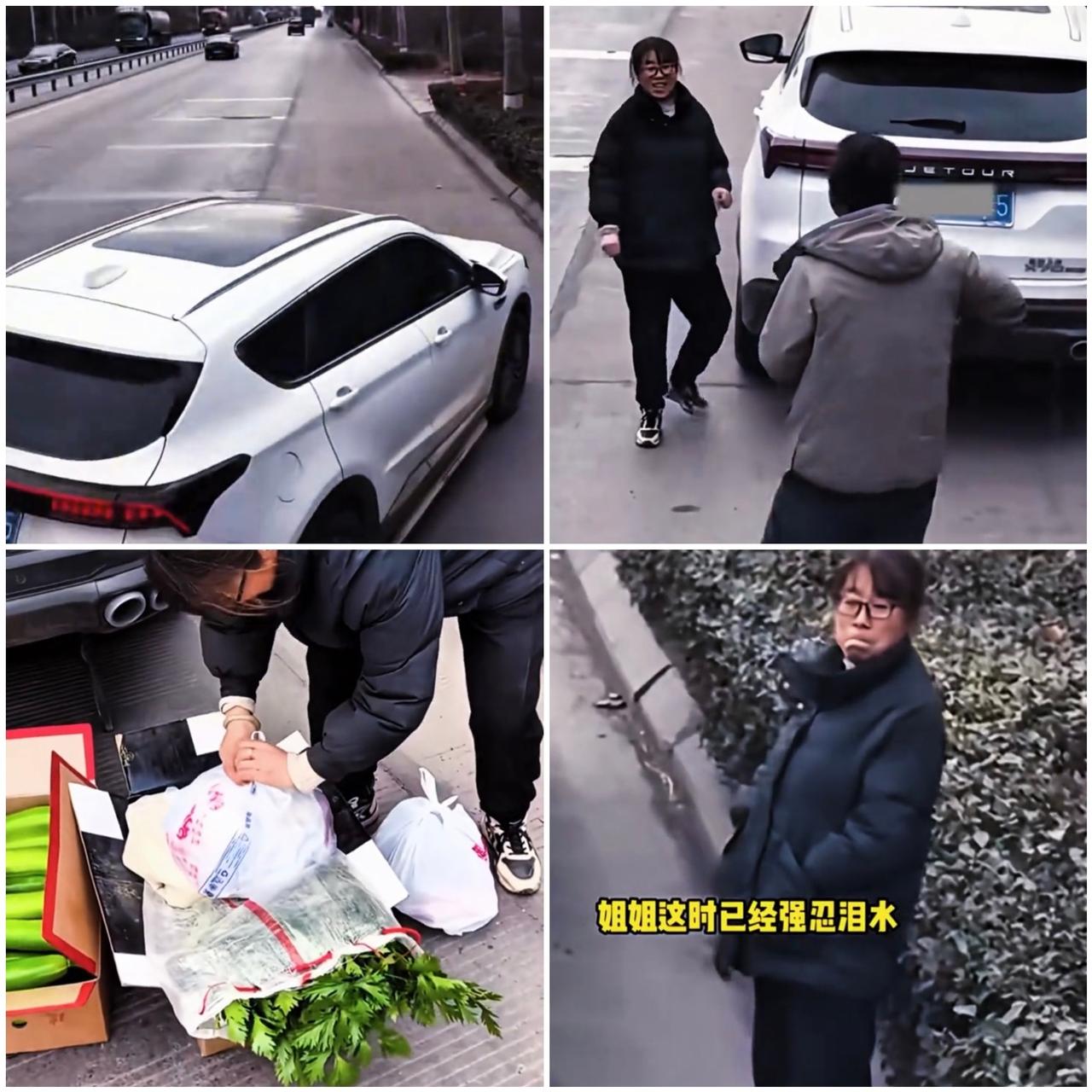 山东的一位货车司机经过姐姐家的时候，本想悄悄过去不打扰，但是姐姐知道后就追上了车