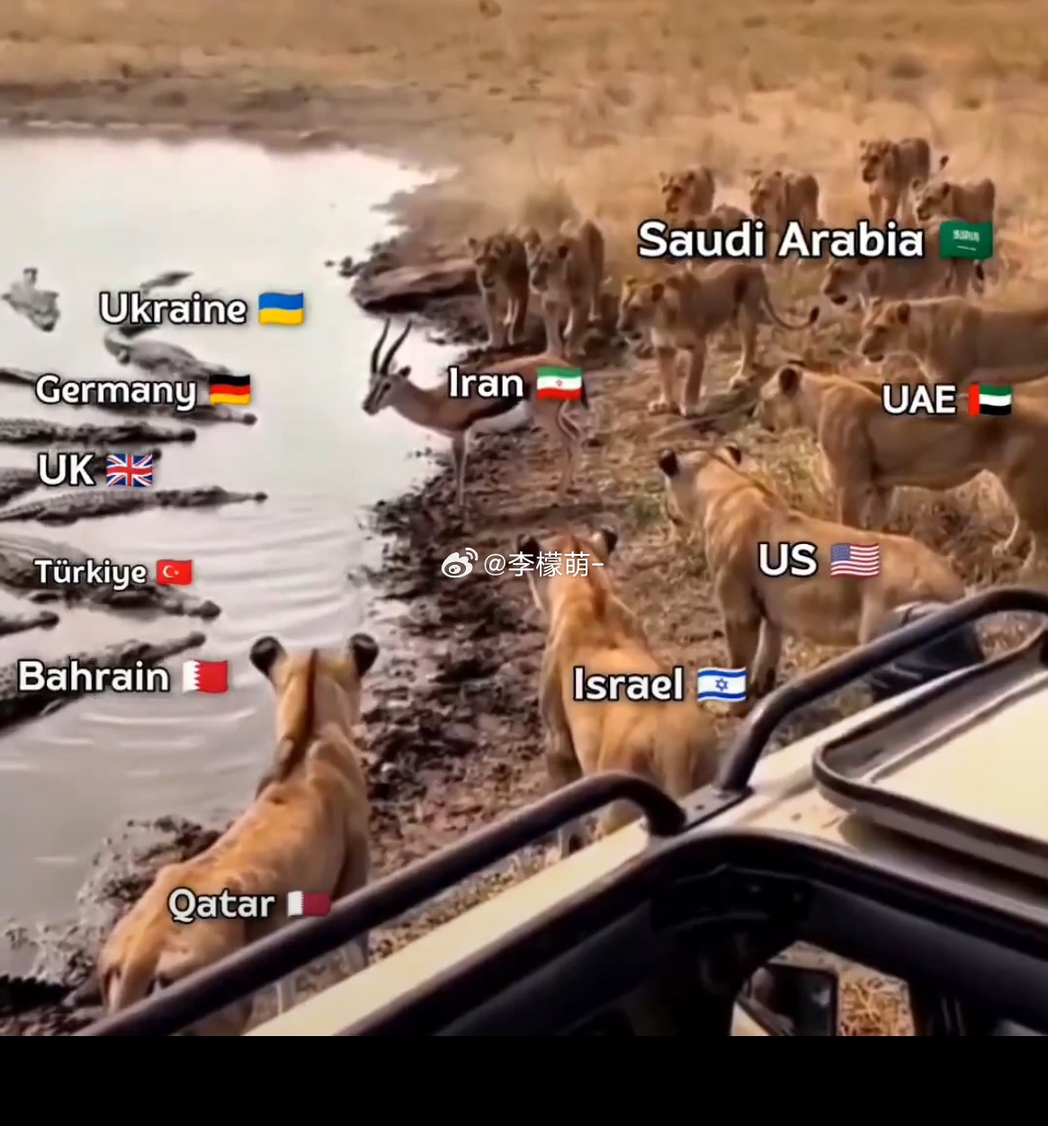 股民在越野车里？