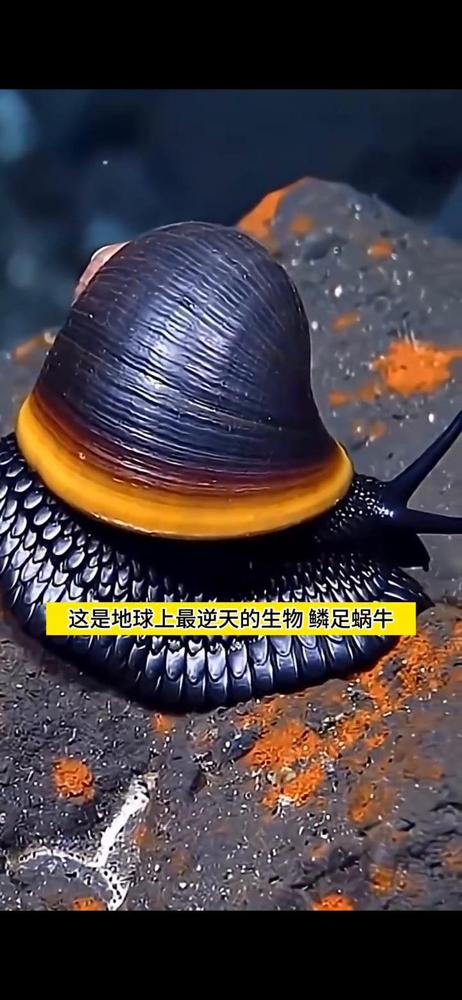 这是地球上最逆天的生物鳞足蜗牛，也是全世界唯一自带钢铁铠甲的动物。你敢信这玩