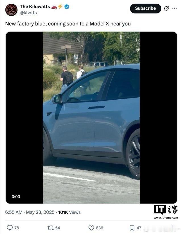 2026款特斯拉modelx2026款特斯拉modelx谍照曝光，同步焕新了m