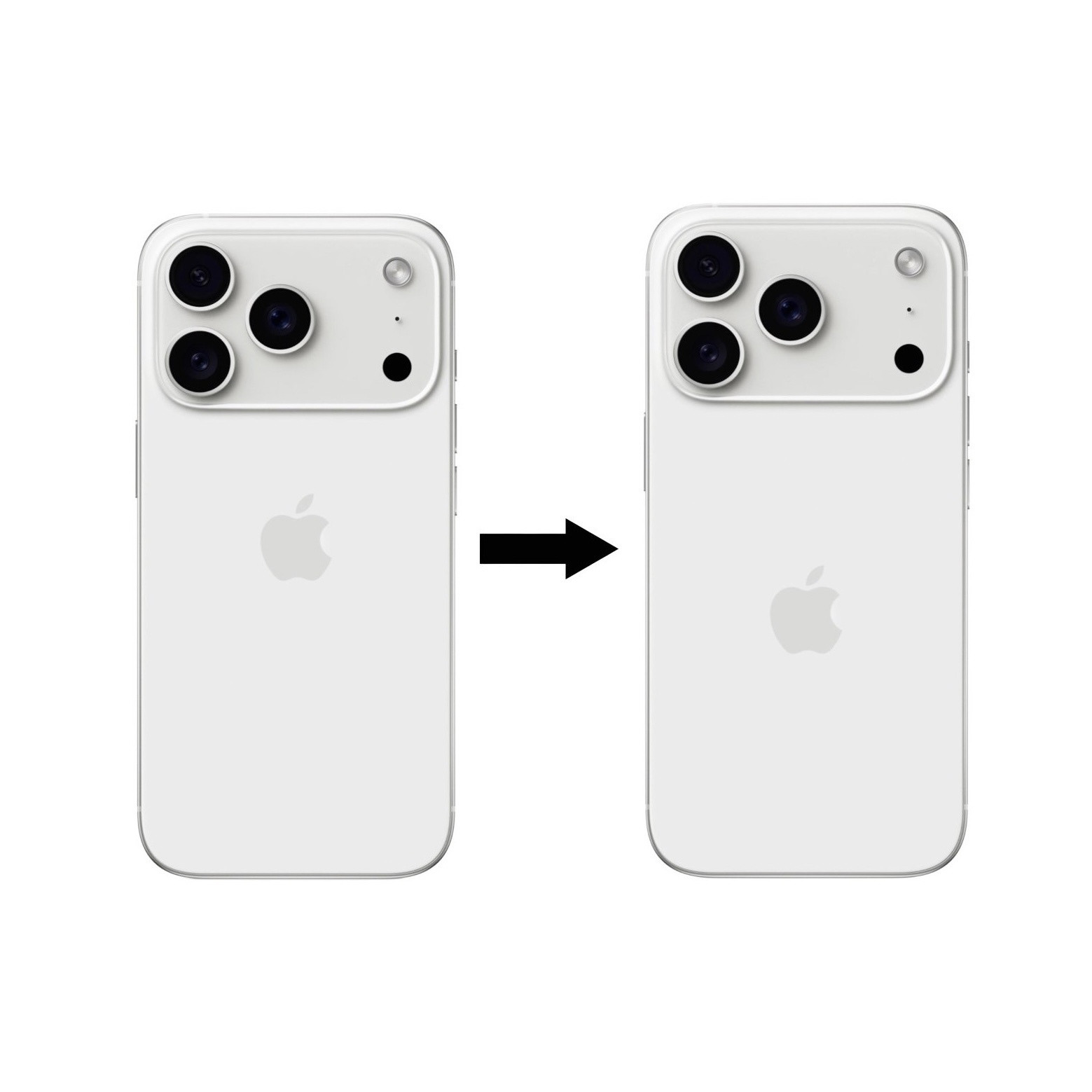 这事儿闹得，就挺搞笑的。左边是即将发布的iPhone17，右边是前年发布的红