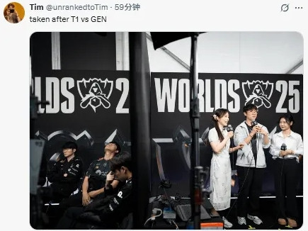 一墙之隔! 摄影Tim分享GEN对战T1比赛结束后两队选对比照
