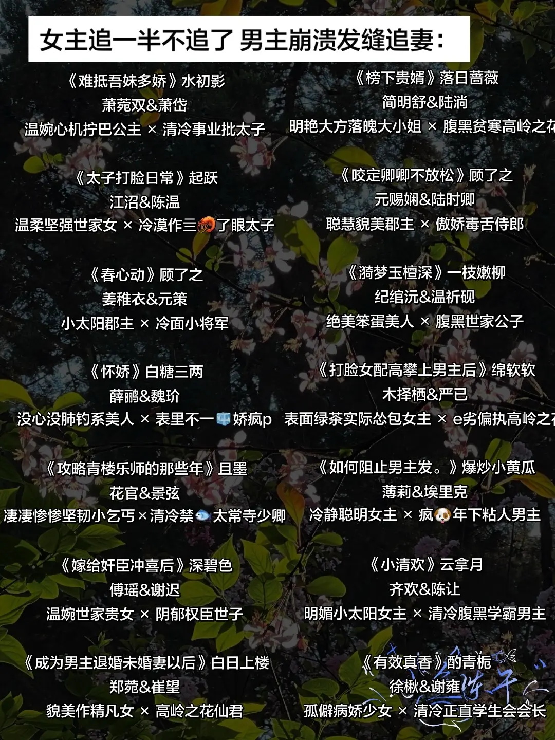 女主追一半不追了 男主崩溃发风追妻