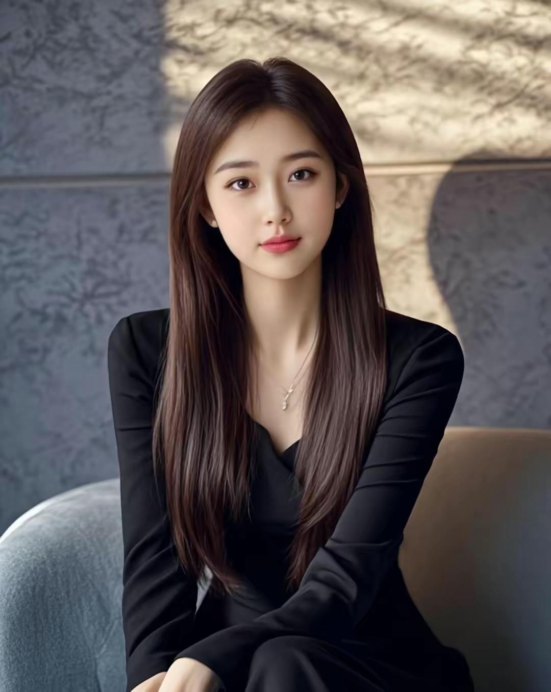 优雅黑裙，气质女神，光影下的迷人魅力