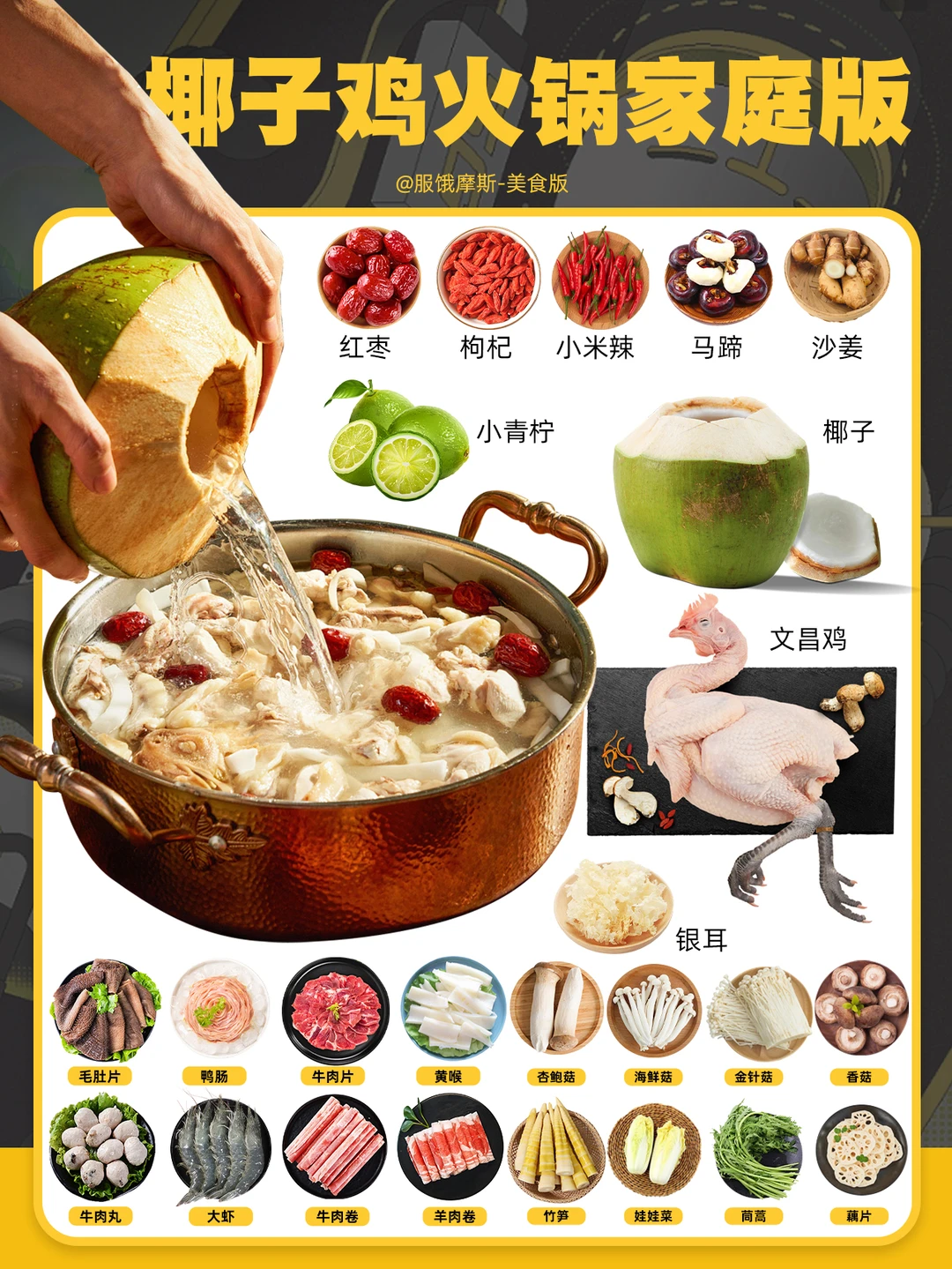 🔥一篇搞定家庭椰子鸡做法，附特制蘸料