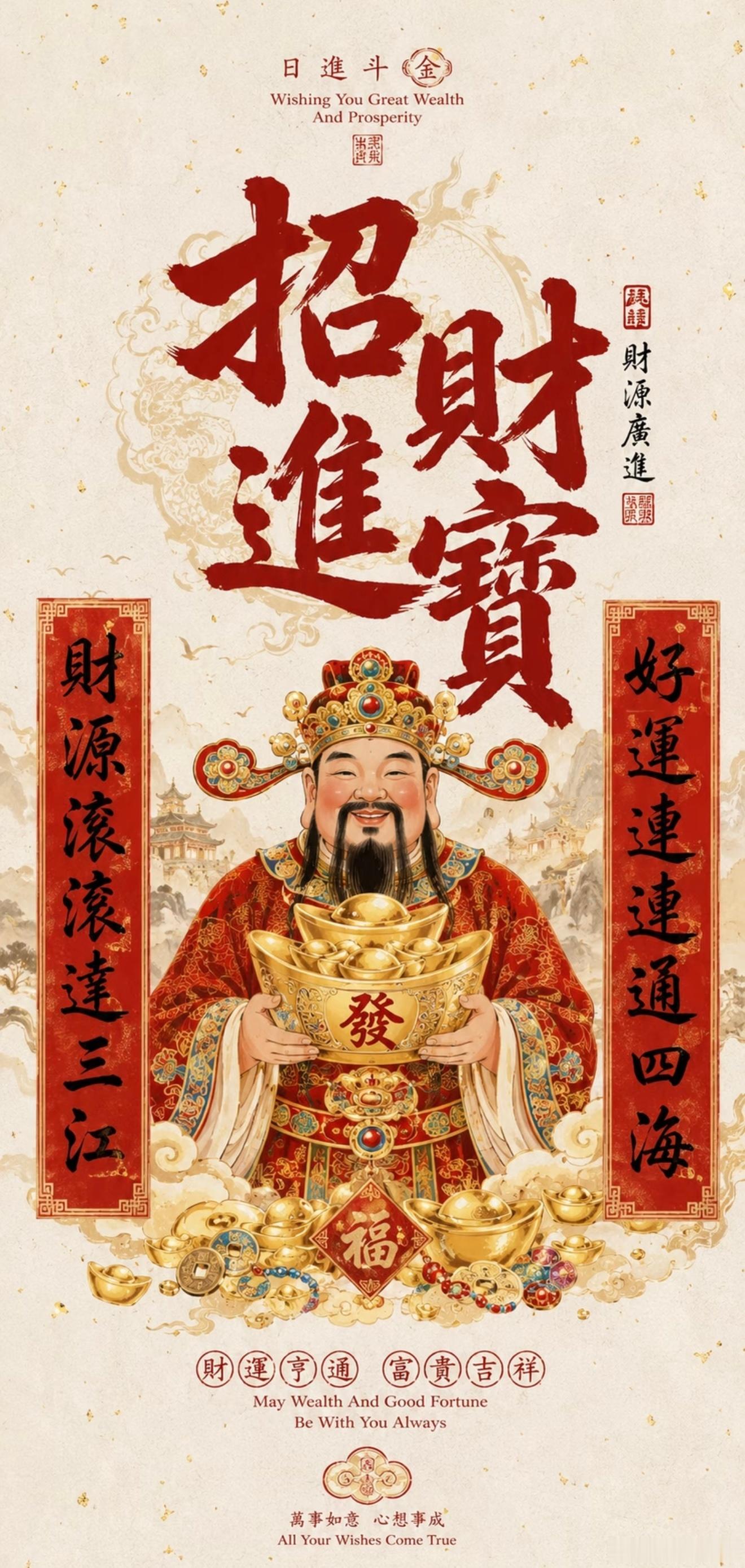 财神到🙏做生意愿客源平稳，交易顺当。少冷清少亏损，订单稳步增加，靠诚心做事，换