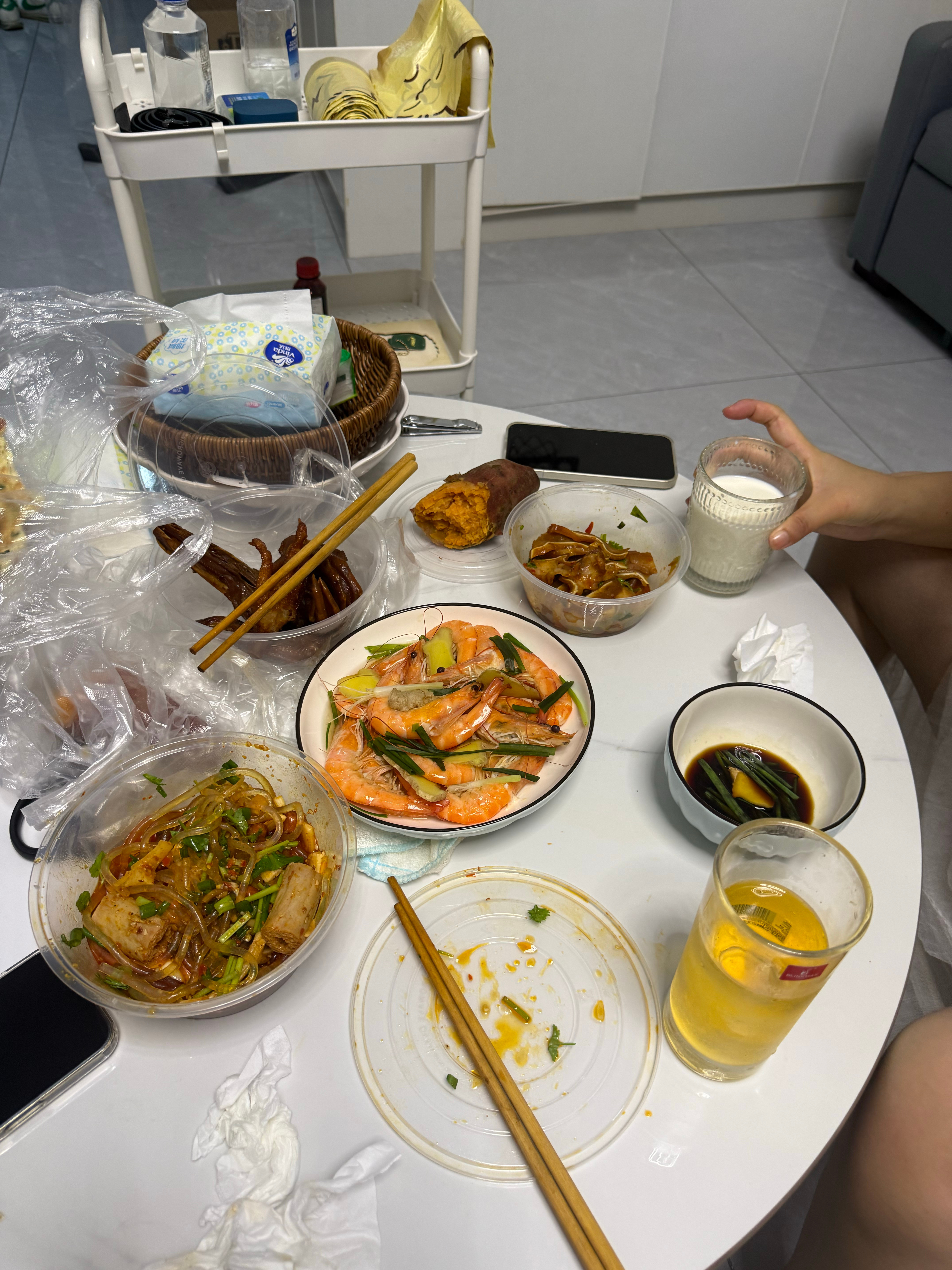 昨天晚上简单一餐