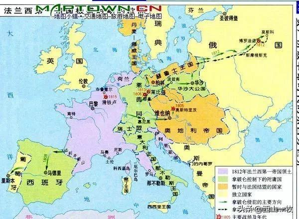 42万人出征，只有3万人回国。俄法战争，才是拿破仑真正的滑铁卢。1812年6月
