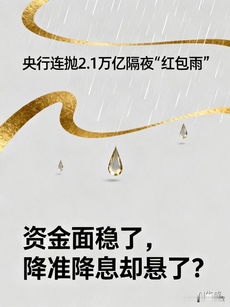 央行连抛2.1万亿隔夜“红包雨”，资金面稳了，降准降息却悬了？7月底，央
