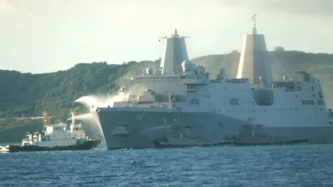 🇺🇸🇯🇵海军舰艇火灾在12小时后被扑灭美国海军称，在冲绳外海经过