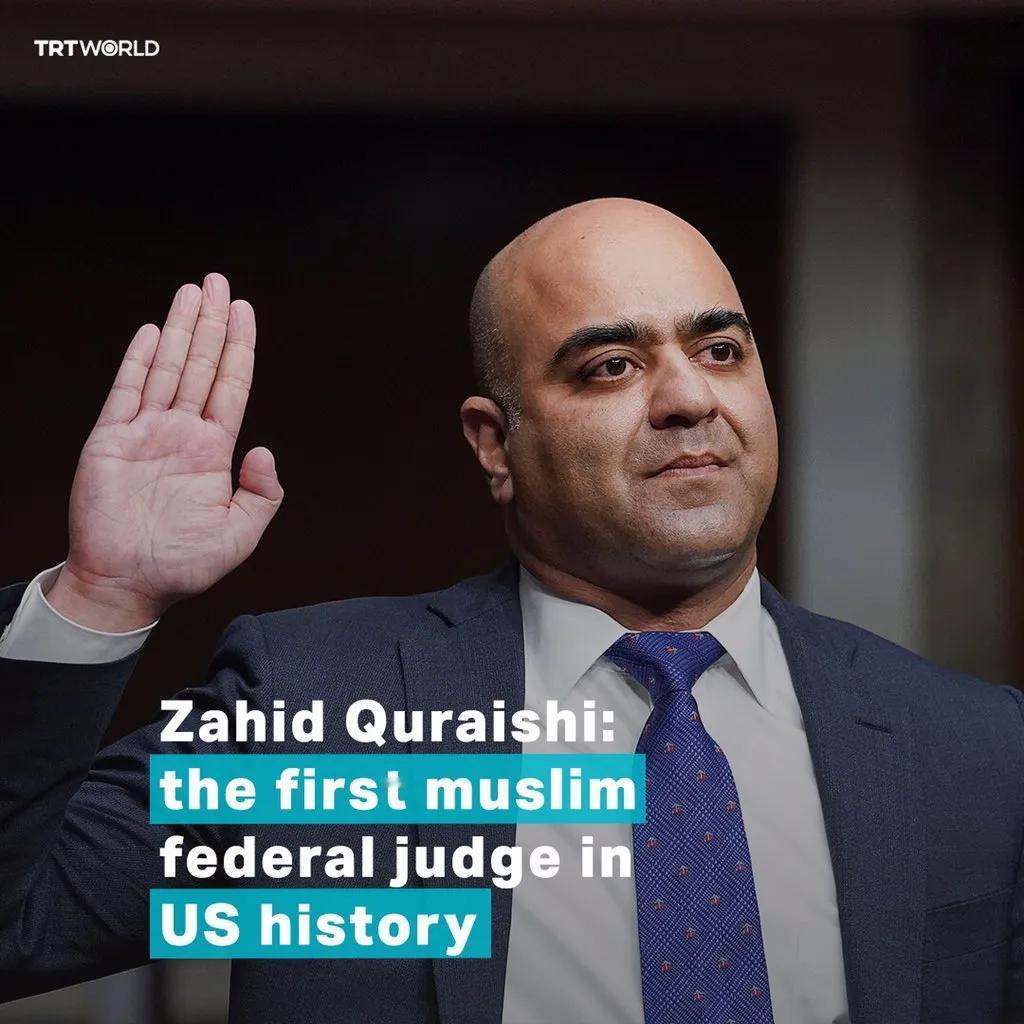 美国首位穆斯林联邦法官扎希德·库雷希(ZahidQureshi)威胁称，如果国