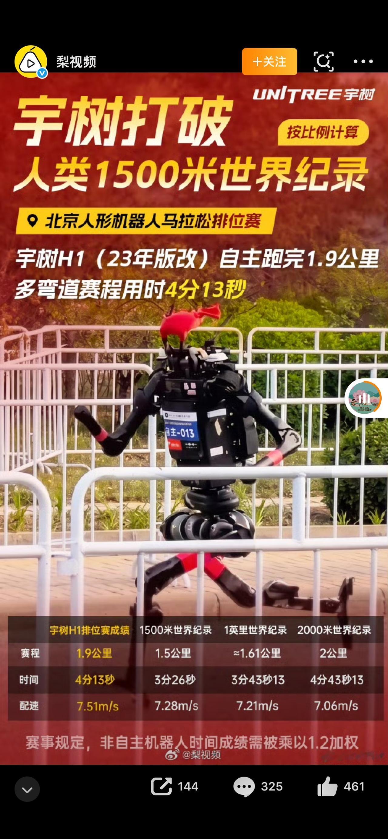 炸锅！宇树H1机器人打破人类1500米世界纪录，中国科技彻底爆发！疯了！彻