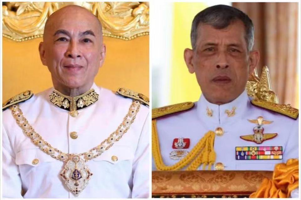 泰国的国王拉玛十世人真好啊，对西哈莫尼国王发出了慰问和祝福。而西哈莫尼国王也发出