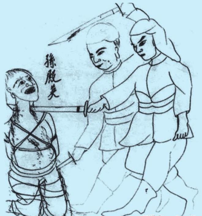 这是溥仪画的，他有当漫画家的天赋，听说画了满满一本本。您猜怎么着，孙殿