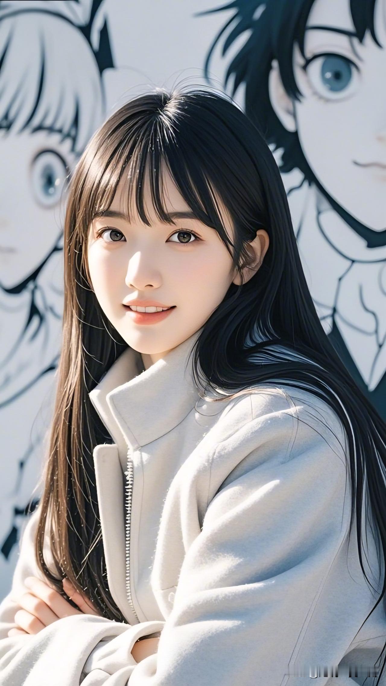 美人倚墙立，画卷映人影。女生怎么穿搭会看上去很优雅冬日暖阳下的少女，温柔与帅气