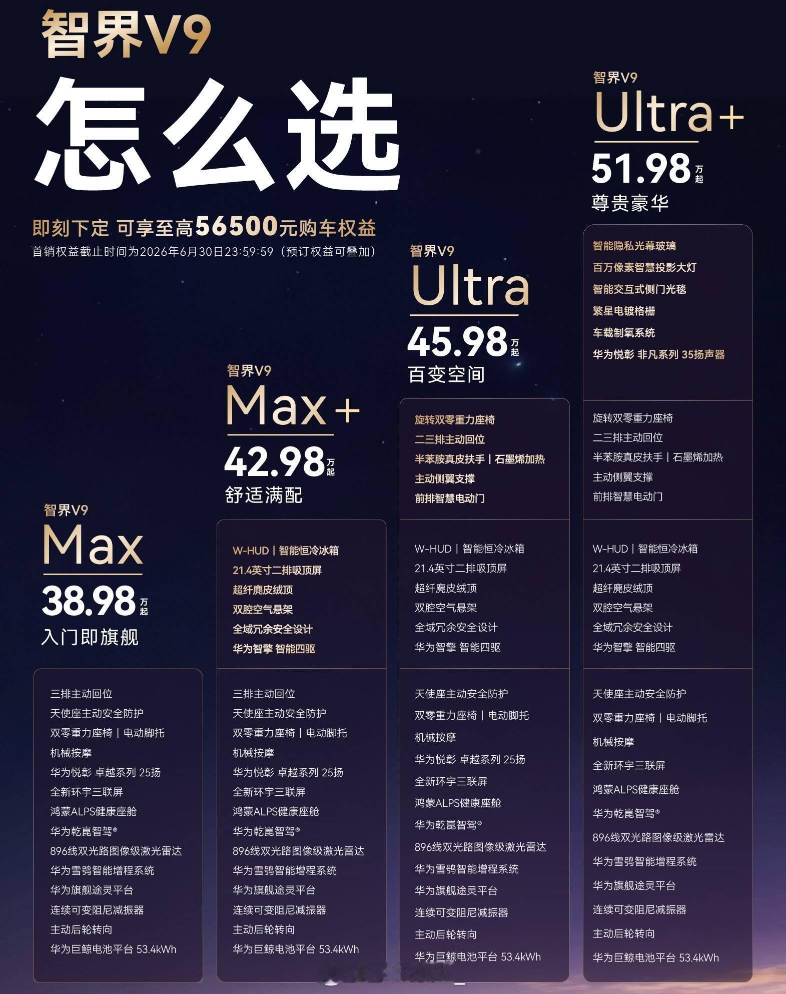上次和赵总聊完，V9这次上市的SKU有新的打法。覆盖价格区间38.98万