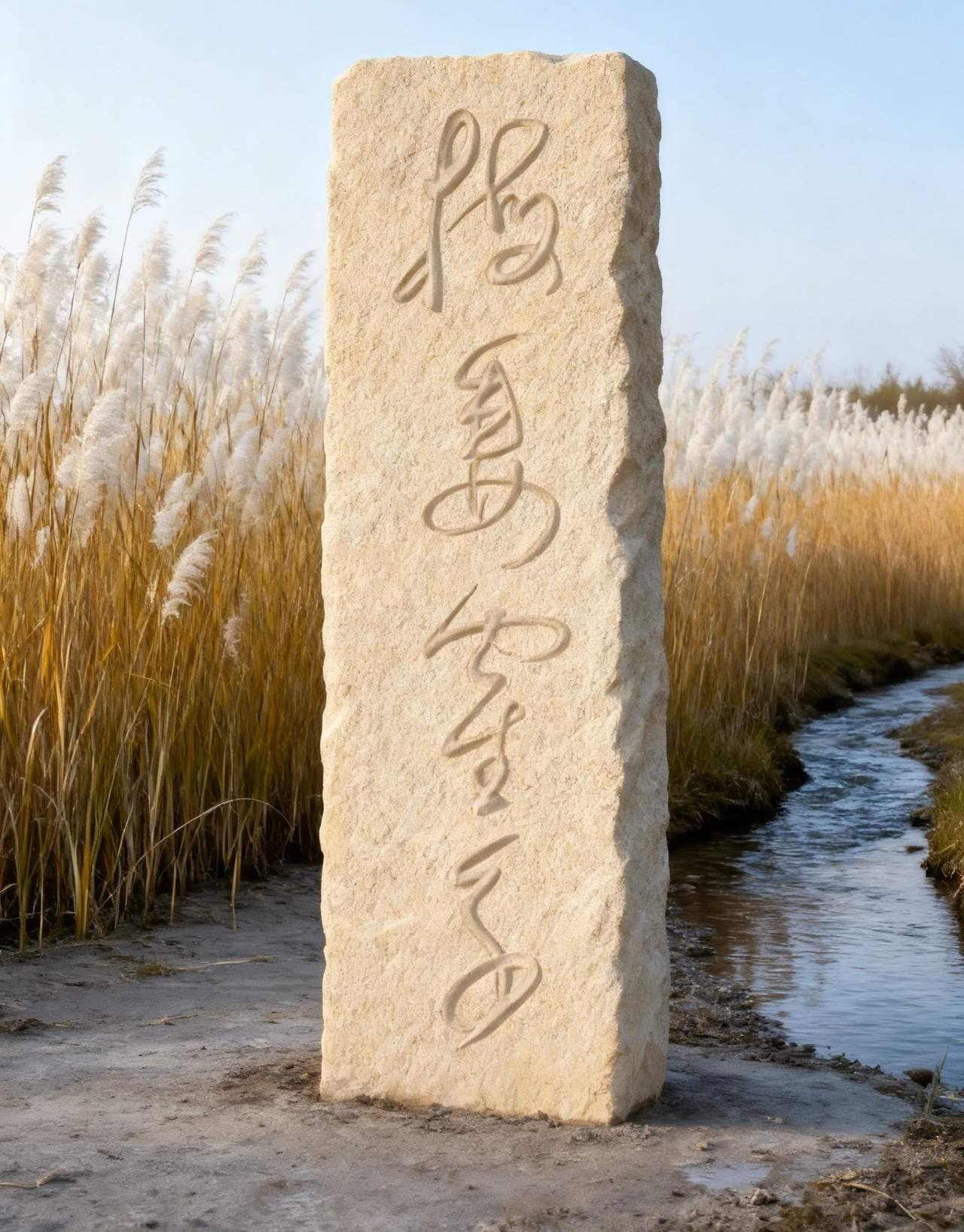 这野外的一个石碑上的字，大家觉得好吗？一看就是草书，线条流畅有美感。只是这字真是