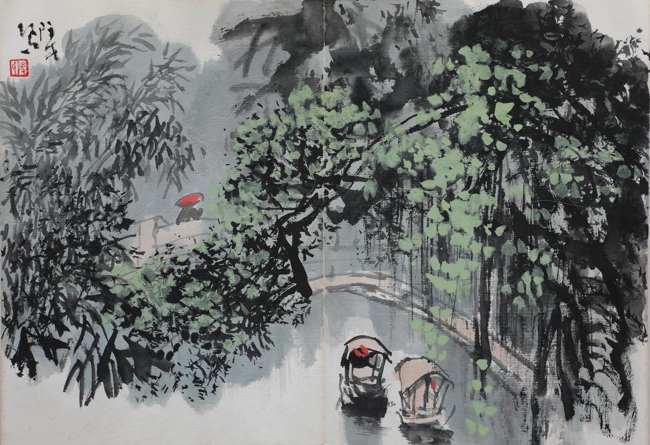 中国写意山水画上色需要注意的四个要点。写意山水画讲究“水墨为上”，但也并不排