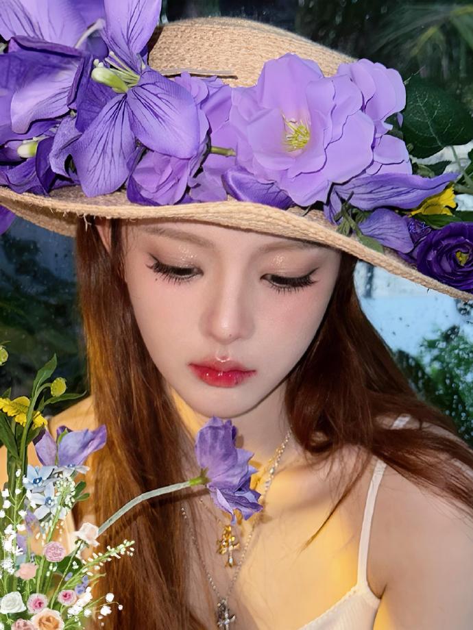 杨超越的这张感觉比想象的还美，好有冲击的搭配，好有冲击的脸