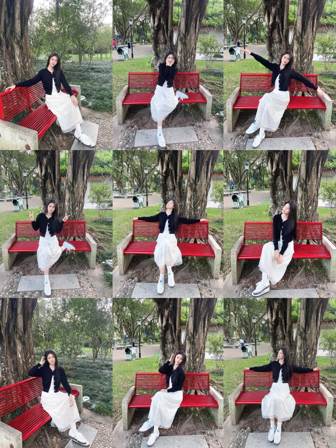 秋冬也太适合长椅拍照了！！谁拍谁美！超出片！