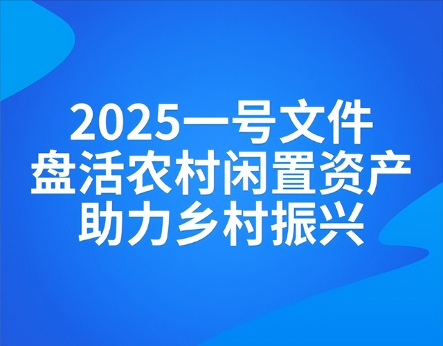 一号文件: 盘活农村闲置资产, 助力乡村振兴