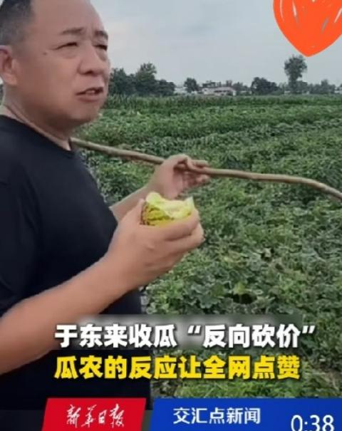 看到于东来收甜瓜那段视频，心里真不是滋味。农户开口报价五毛，其实心里也没底，甚至