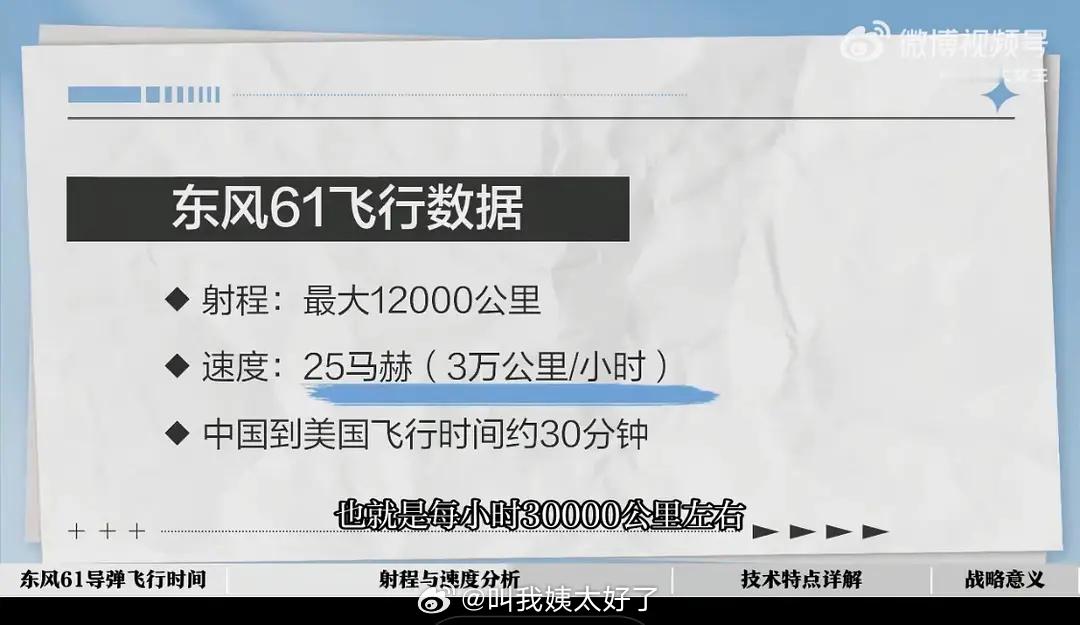 博主的科普，这么快吗？！中国到美国飞行时间30分钟？太牛了太牛了！东风61​​