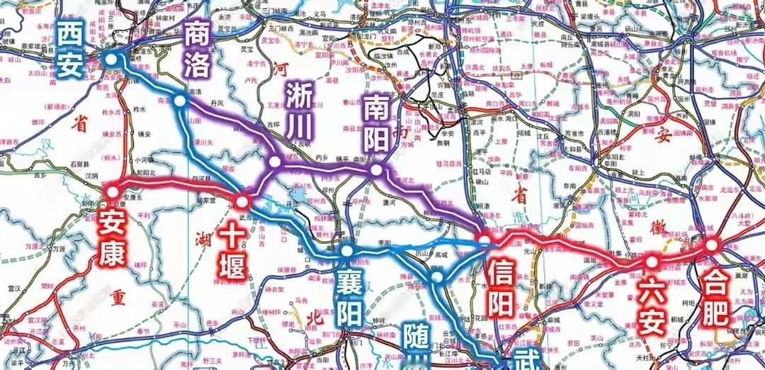 合肥一开始提出来的就是襄阳，根本就没有提南阳。2015年，安徽省正式提出合康高铁