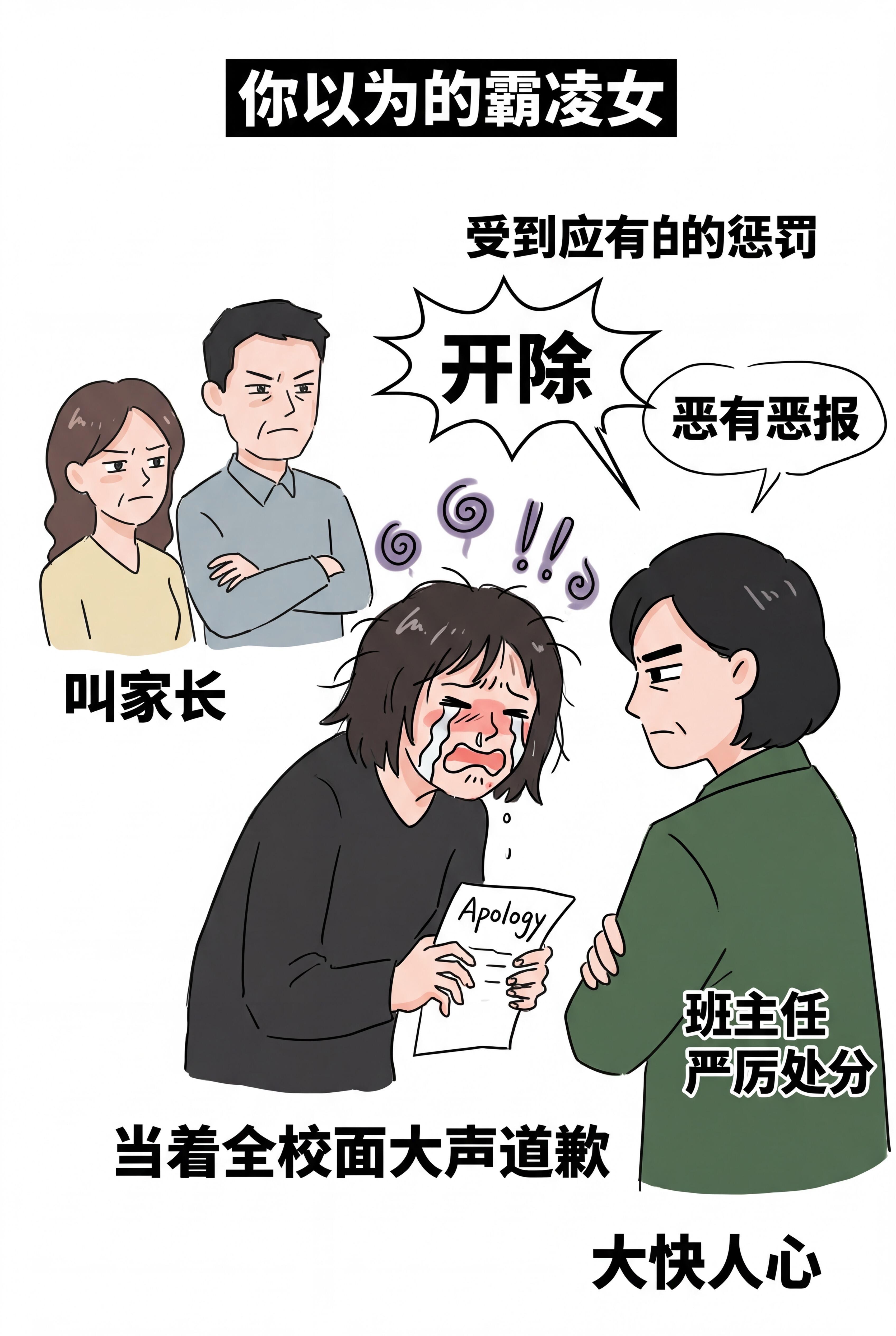 其实这两种都有，甚至她俩还是朋友，清纯女跟着大姐大女的一起混，大姐大负责动手，清