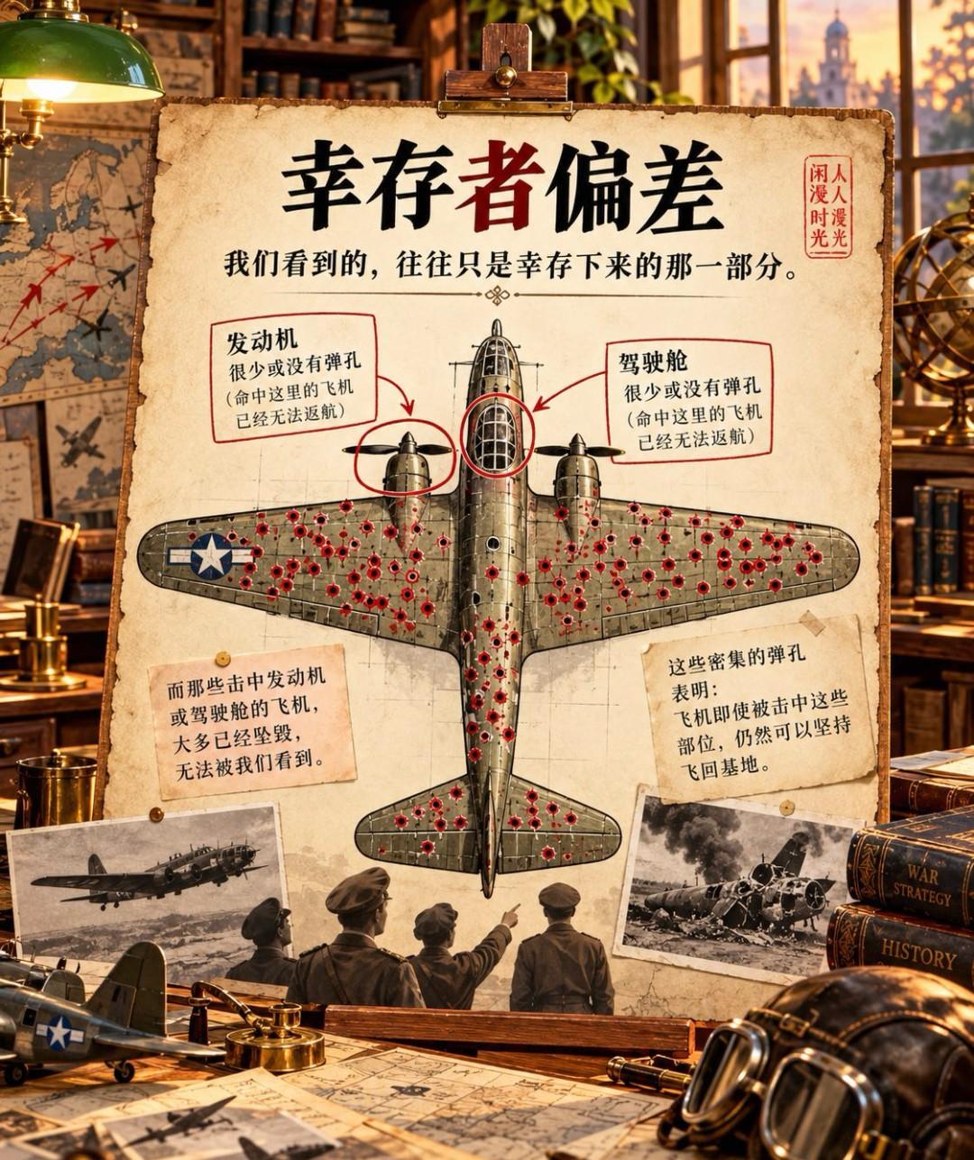 幸存者偏差：我们看见的，往往只是幸存下来的那一部分！最具代表性的当属二战美军
