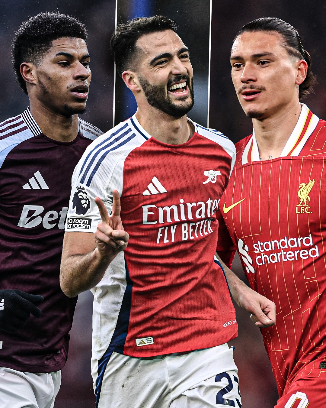 在对阵莱斯特城完成梅开二度后，<em>米克尔</em>·<em>梅里诺</em>在英超联赛中的进球数现已与马库斯·拉什福德和达尔文·努涅