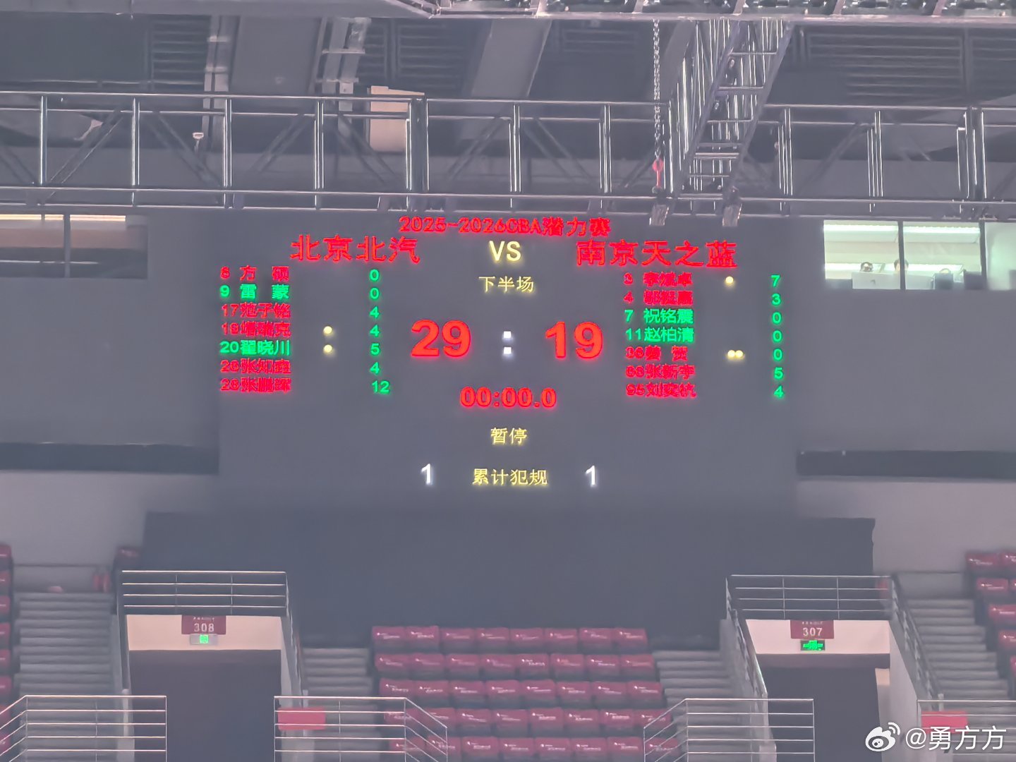 北京男篮vs同曦男篮老塔在潜力赛中出场，上来首钢就打了一个16比0，后面就彻底