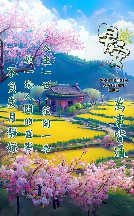 2026年8月21日农历七月初九 星期五 农历七月初九步入孟秋，田间秋作物