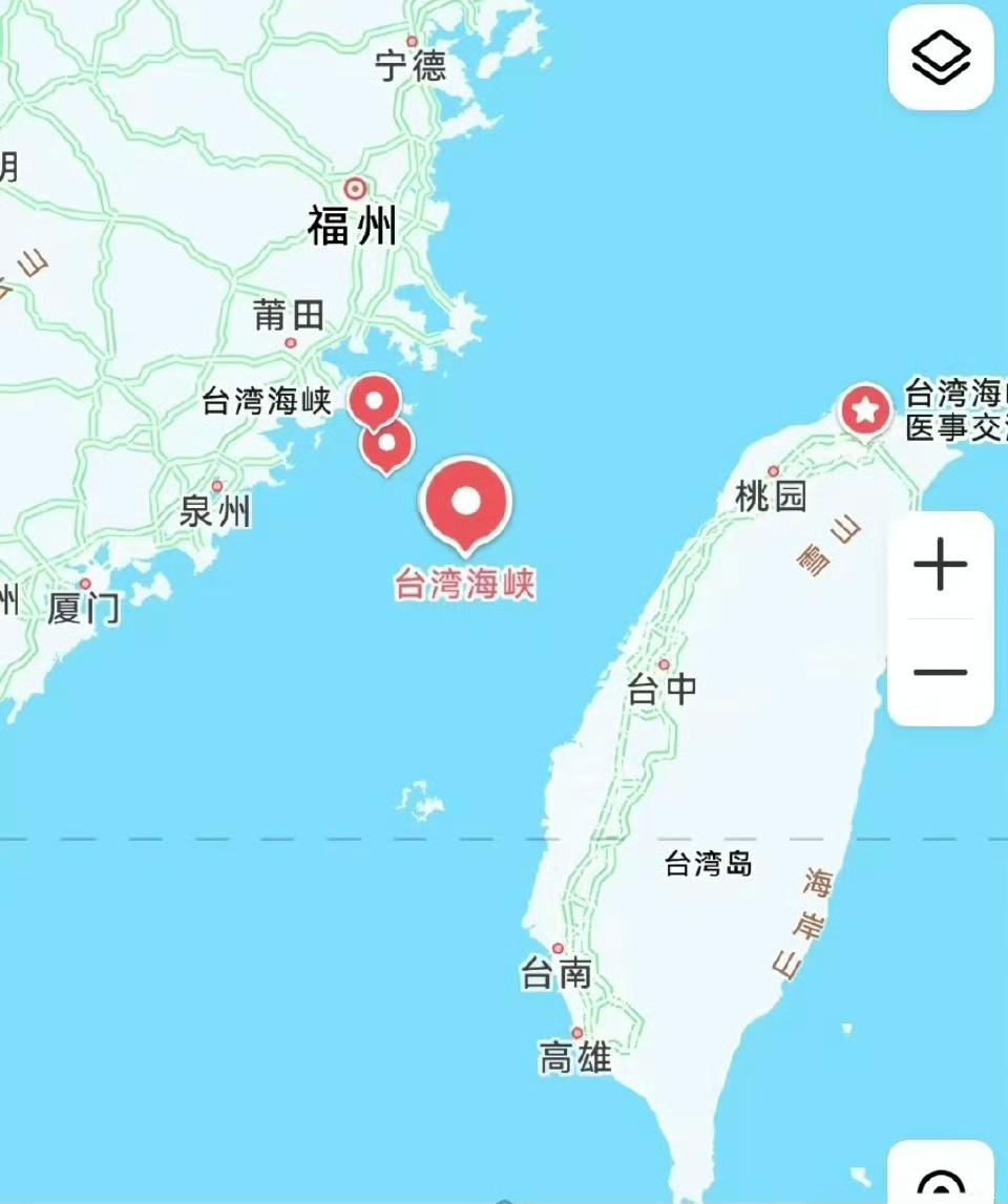 有个大胆的想法：从水深10-30米的福建南至台中浅滩规划成线，宽度10公里，筹