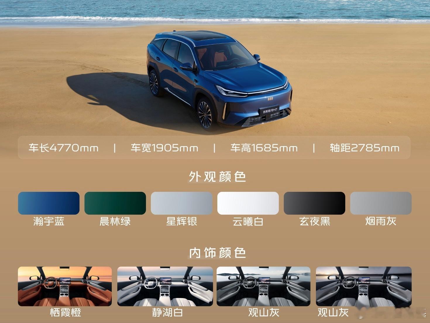 吉利银河现在的新车是真多啊！今天银河M7也开始预售了，13.98万起，低配130