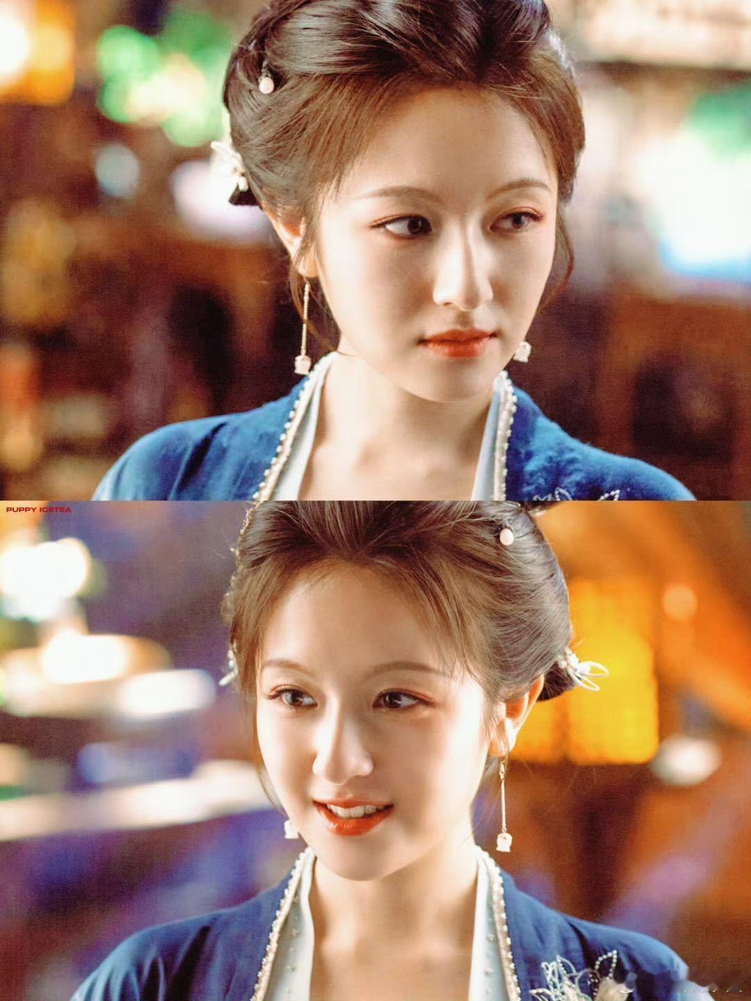 李兰迪人生妆造加一秦莞的妆造真的长在审美点上！淡淡的胭脂、利落的发髻，没有多余