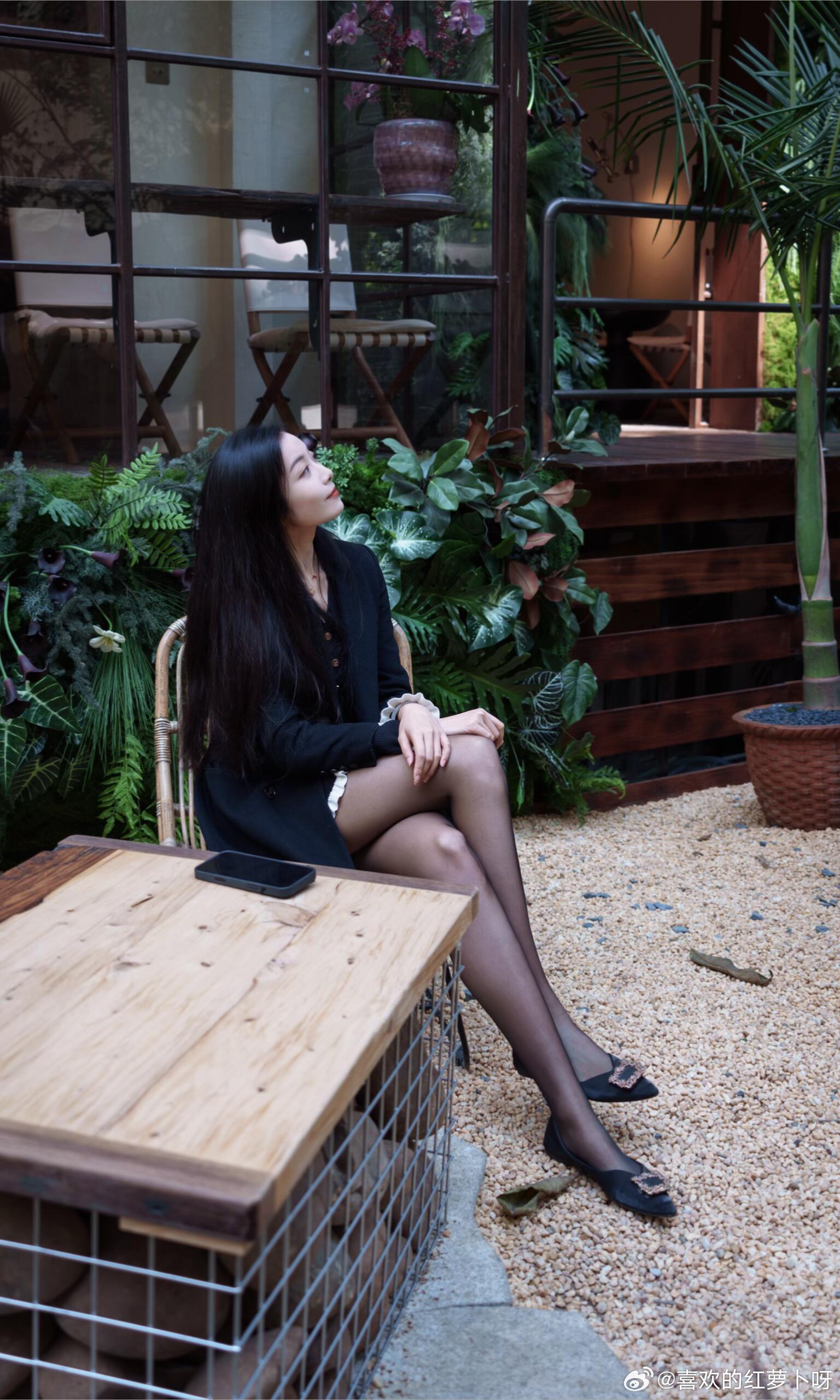 丝袜与平底鞋的优雅~