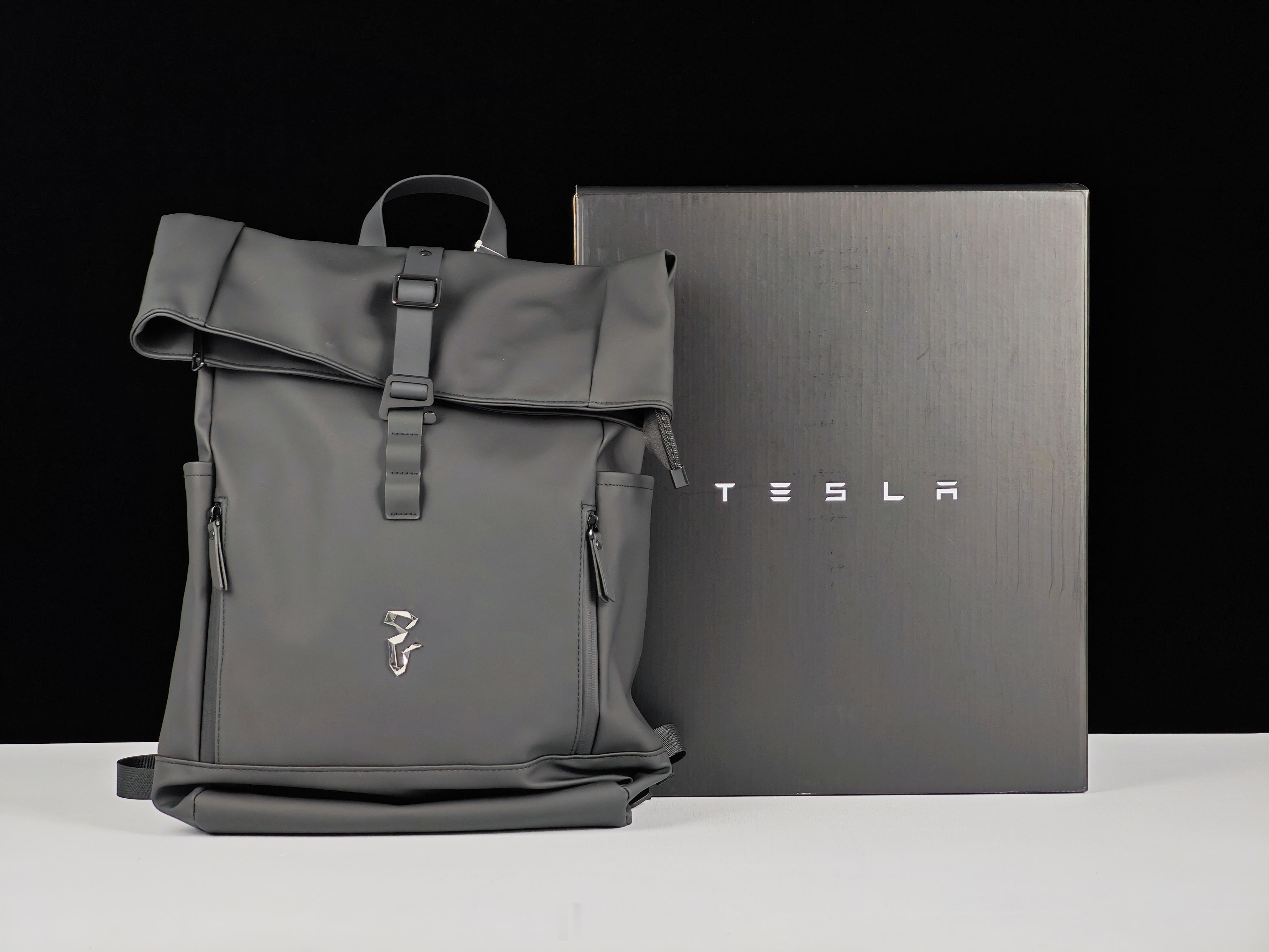 特斯拉今年的中秋礼物有点意思。一只Tesla蛇年双肩背包，融合了“乙巳”与灵